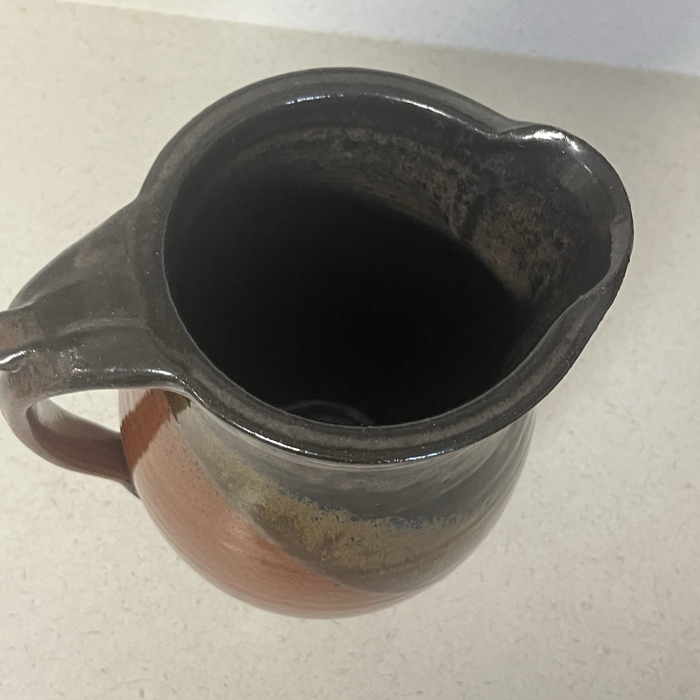Stoneware‎ Pottery Signed By Val Neumann Pitcher Hand Thrown Earth Tones - Picture 7 of 12